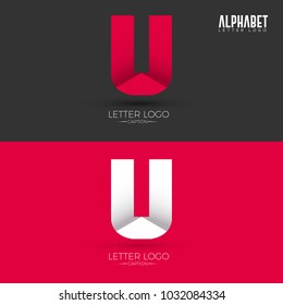 Origami Style U Letter Logo