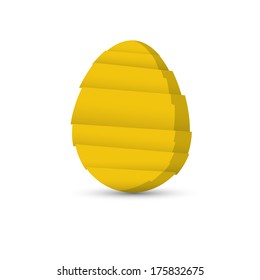the origami style yellow egg illustration / the yellow egg illustration / the stylish egg illustration