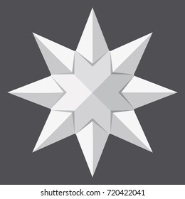 Origami sun concept background. Realistic illustration of origami sun vector concept background for web design