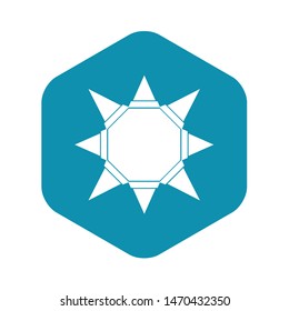 Origami sun icon. Simple illustration of origami sun vector icon for web