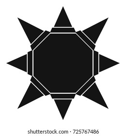 Origami sun icon. Simple illustration of origami sun vector icon for web