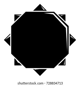 Origami sun icon. Simple illustration of origami sun vector icon for web