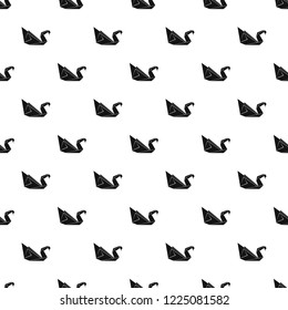 Origami swan pattern vector seamless repeating for any web design