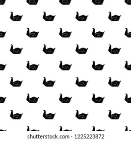 Origami swan pattern vector seamless repeating for any web design