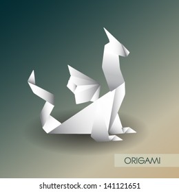 Origami symbolic vector illustration.