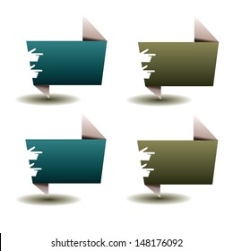 origami talk bubbles. vector illustration