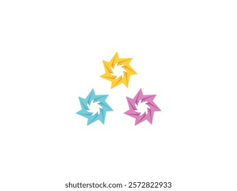 Origami Toy Vector: Colorful Pinwheel, Windmill Clipart, Simple Rotating Paper Flower Shape, Kids Craft, Fun, Creative Papercraft Design Symbolizing Joy, Imagination, and Engaging Children's Activity