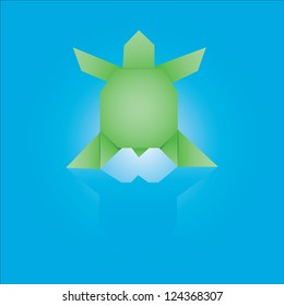 Origami turtle vector illustration