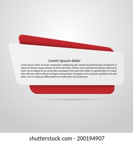 Origami vector banner. Idea concept.