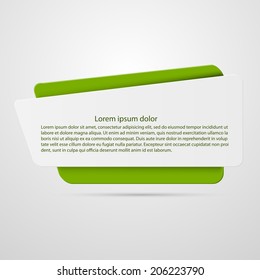 Origami vector banner. Idea concept.