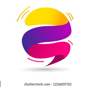 Origami vector banner. The original form, overlapping. The flat image. Advertising Design shape. Vector label tag.