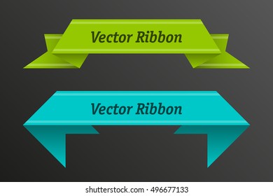 Origami vector banner. The original form as two form, overlapping. The flat image. Advertising Design shape. Vector label tag.
