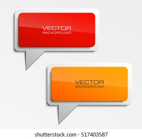 Origami vector banner. The original form as two form, overlapping. The flat image. Advertising Design shape. Vector label tag.