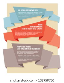 Origami vector banner set - creative concept background for infographic, presentation, booklet, web site. 