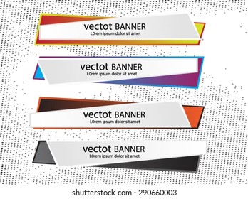 Origami vector banners set