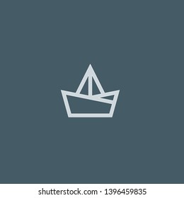 Origami vector icon. Origami concept stroke symbol design. Thin graphic elements vector illustration, outline pattern for your web site design, logo, UI. EPS 10.
