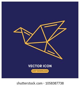 Origami Vector Icon Illustration