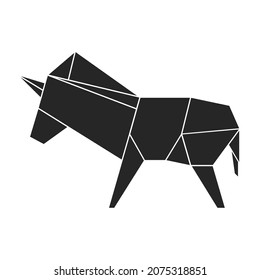 Origami Vektorsymbol.Schwarz Vektorsymbol einzeln auf weißem Hintergrund Origami.