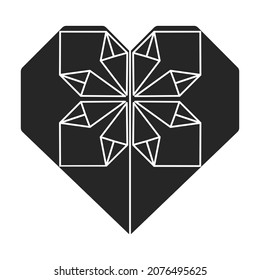 Origami vector icon.Black vector icon isolated on white background origami.