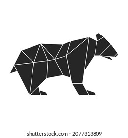Icono vectorial de origen.Icono vector negro aislado en origami de fondo blanco.