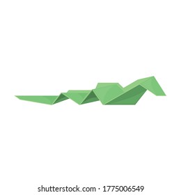 Icono vectorial de origami.Icono vectorial de dibujos animados aislado en origami de fondo blanco.
