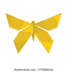 Icono vectorial de origami.Icono vectorial de dibujos animados aislado en origami de fondo blanco.