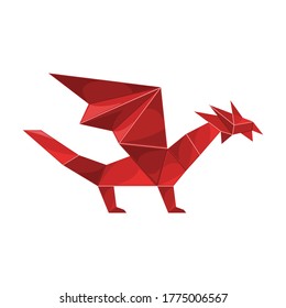 Origami vector icon.Cartoon vector icon isolated on white background origami.