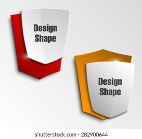 Origami  Vector infographic colorful banners set