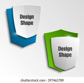 Origami  Vector infographic colorful banners set