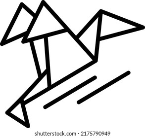 Origami Vector Line Icon Design