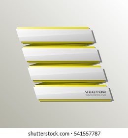 Origami vector paper banner