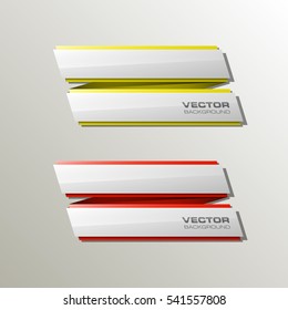 Origami vector paper banner