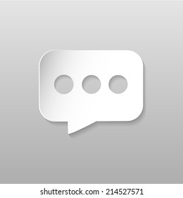 Origami vector Speech bubble.