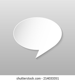 Origami vector speech bubble icon.