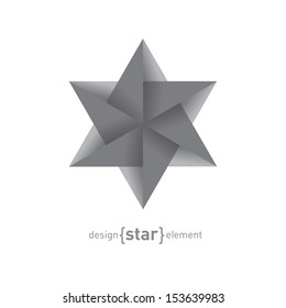 Origami Vector Star. Company logo template.