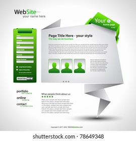 Origami Website - Elegant Design for Business Presentations. Every Shadow is transparent