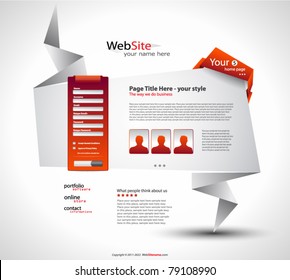 Origami Website - Elegant Design for Business Presentations. Every Shadow is transparent
