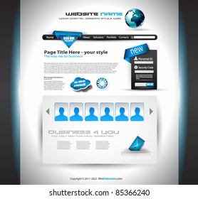 Sitio Web de Origami - Diseño elegante para presentaciones de negocios. Plantilla con muchos elementos de diseño. Cada sombra es transparente