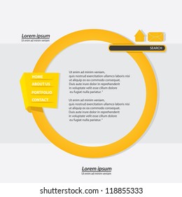 origami website template design. vector origami style site.