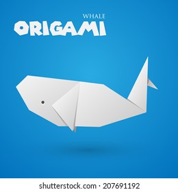 origami whale