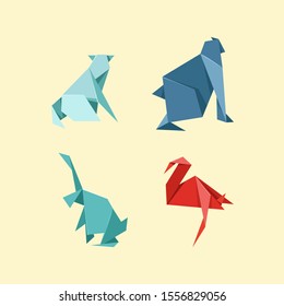 Origami Wild and farm animal set