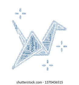 origami word cloud. tag cloud about origami