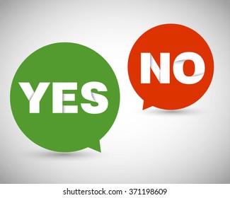 origami yes no, speech bubbles