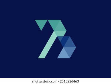 El logotipo B inspirado en el origami combina elegantemente la precisión geométrica y los colores superpuestos, creando un emblema sofisticado y dinámico.