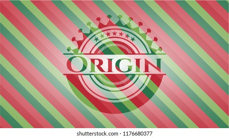 Origin christmas badge background.