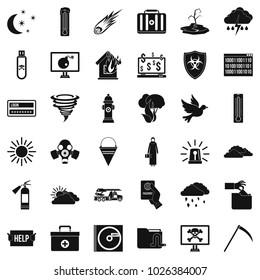 Origin icons set. Simple set of 36 origin vector icons for web isolated on white background