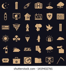 Origin icons set. Simple set of 36 origin vector icons for web for any design