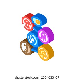 origin of life unsolved mystery isometric icon vector. origin of life unsolved mystery sign. isolated symbol illustration
