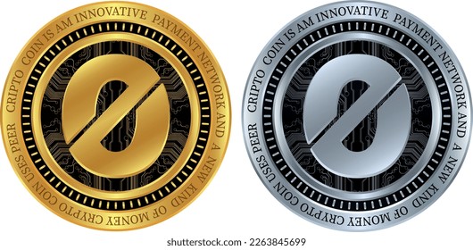 Origin protocol-ogn coin vector illustrations. 3d illustration