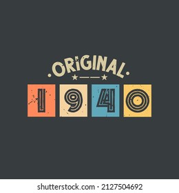 Original 1940. 1940 Vintage Retro Birthday